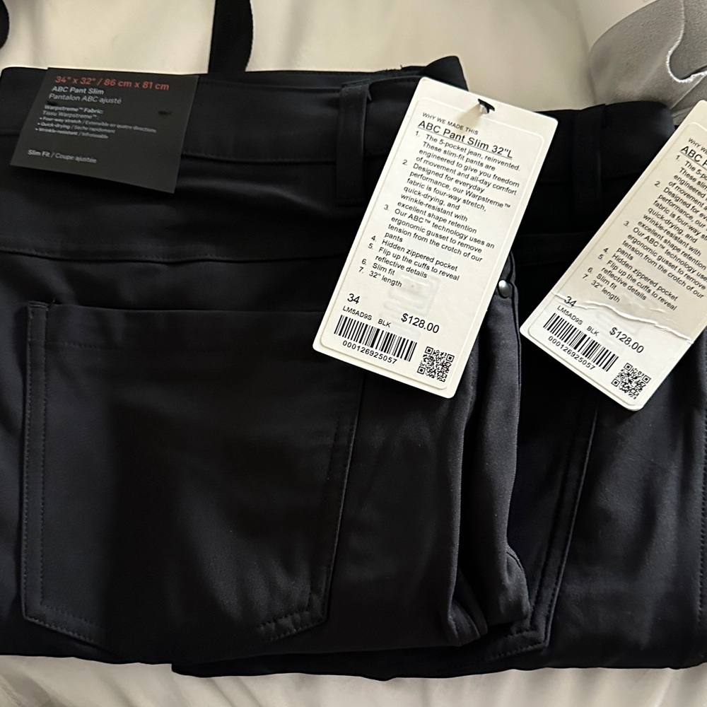 Lululemon Men's Slim Fit Black Pants